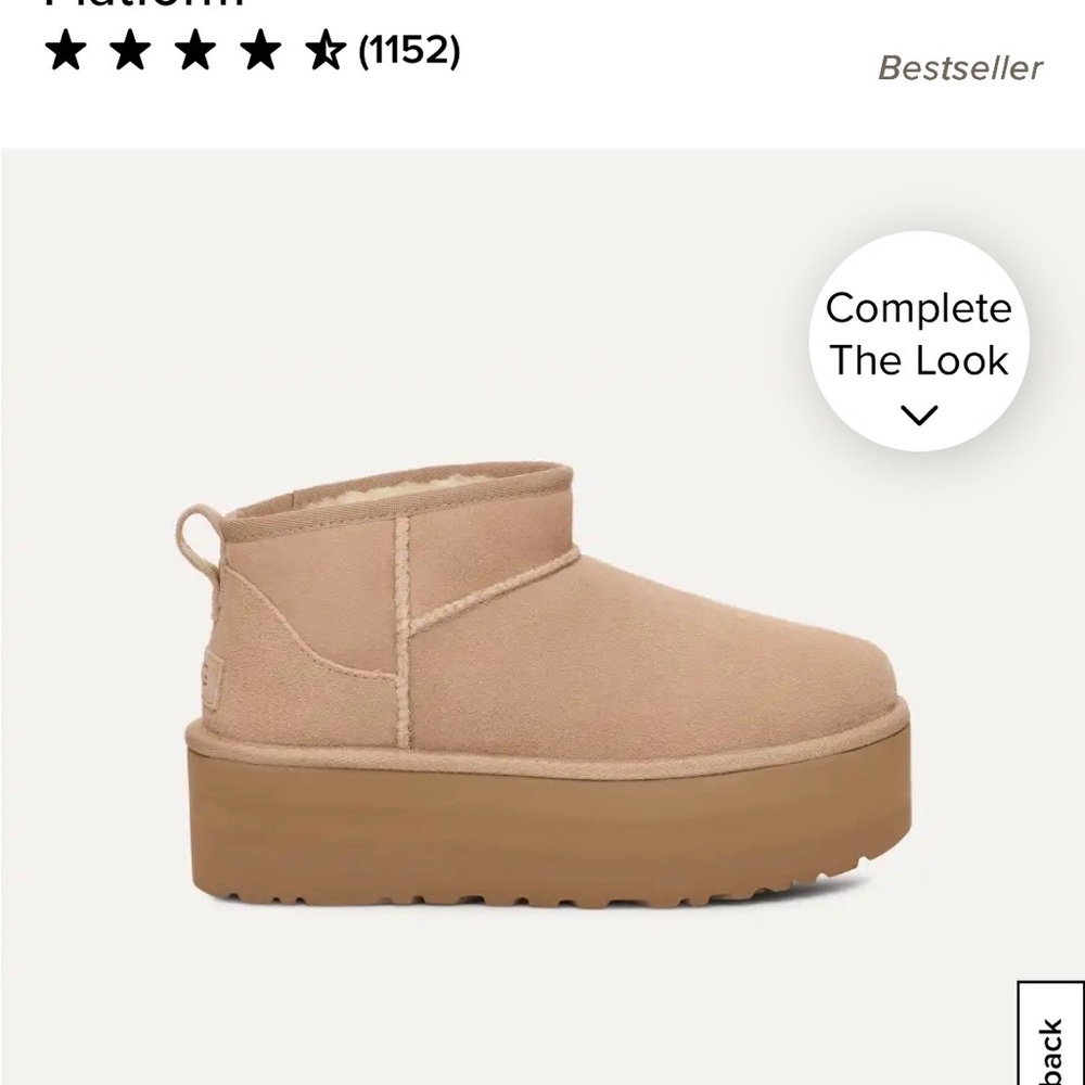 UGG Tan Platform Boots - GUC - 8
